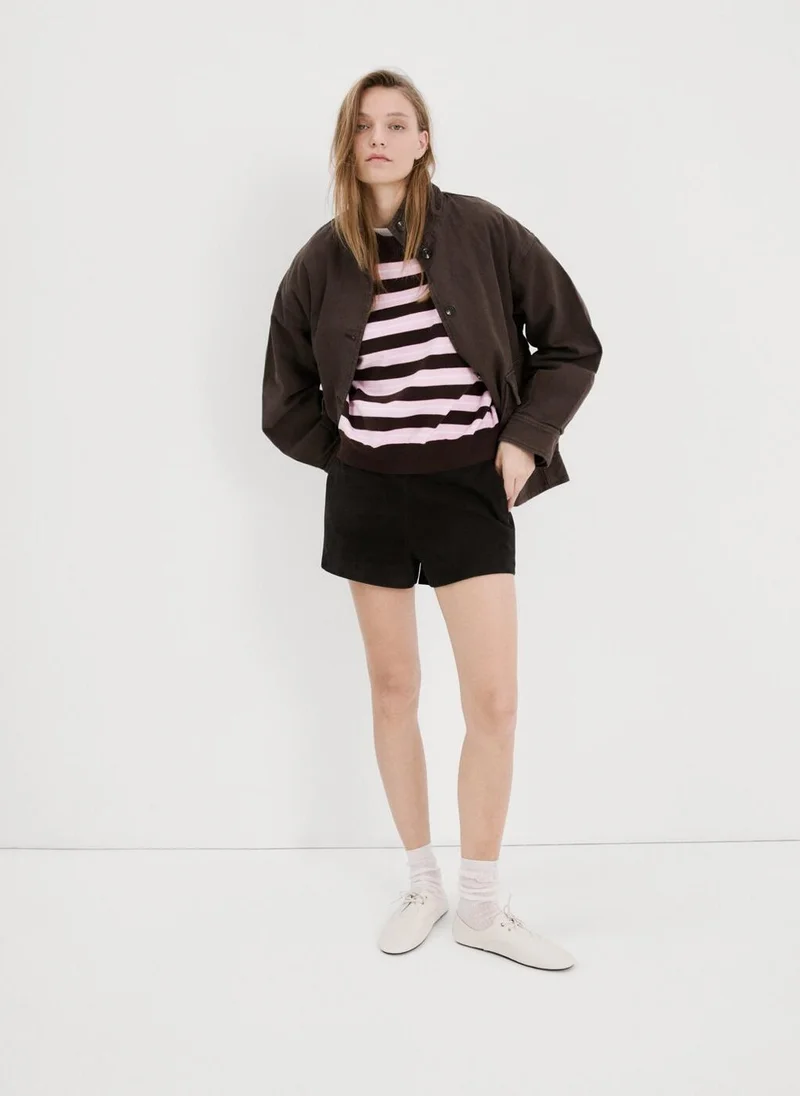 مانجو Knit striped sweater